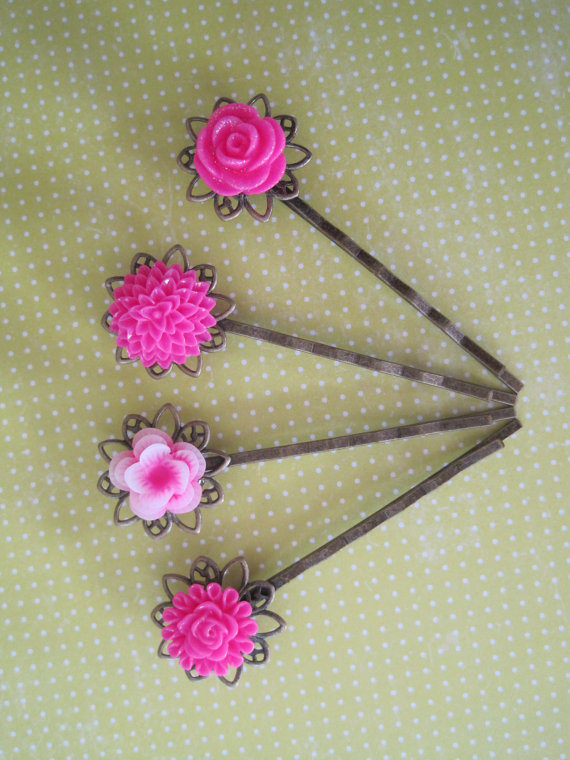 Pretty In Pink Hair Bobby Pins
